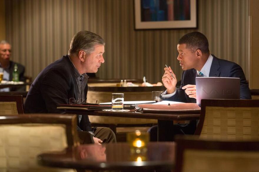 Alec Baldwin (left) and Will Smith star in the new film 'Concussion'