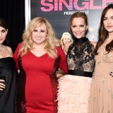 NEW YORK, NY - FEBRUARY 03:  (L-R) Actresses Alison Brie, Rebel Wilson, Leslie Mann, and Dakota Johnson attend the New York premiere of "How To Be Single" at the NYU Skirball Center on February 3, 2016 in New York City.  (Photo by Dimitrios Kambouris/Getty Images)