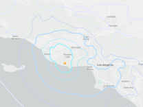 A map shows a series of lines encircling Westwood Village area.