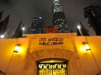 Los Angeles' Central Public Library is illuminated on the night of December 1, 2009 in downtown Los Angeles.