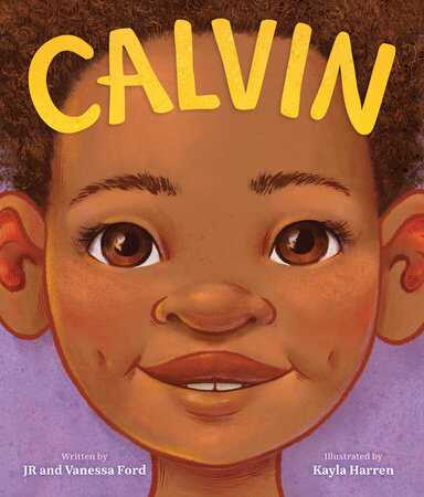 A book cover features the close up of a young person with big brown eyes and brown skin.