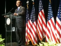 Mayor delivers his State of the City address April 20, inside the auditorium at the new police headquarters.