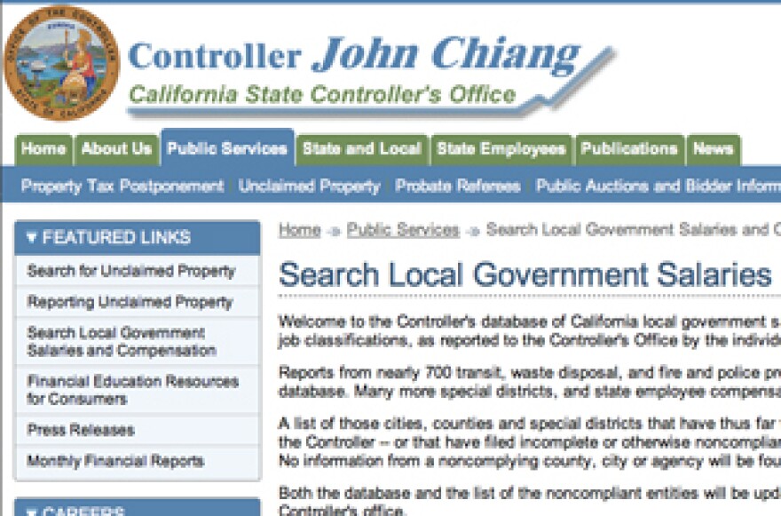 State controller's website