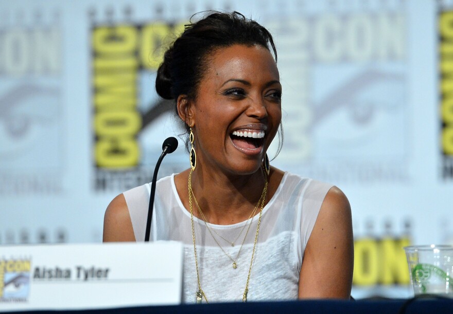 Actress Aisha Tyler speaks onstage at the "Archer" Screening & Q&A during Comic-Con International 2012 held at the Hilton San Diego Bayfront Hotel on July 12, 2012 in San Diego, California.