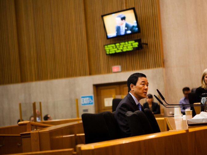 Undersherrif Paul Tanaka testifies in front of the Citizens Commission on Jail Violence on Friday, July 27, 2012. The commission was formed by the LA County Board of Supervisors to investigate allegations of abuse at county jails.