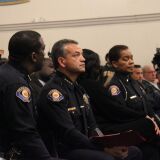 At the New Revelation Missionary Baptist Church, Pasadena Police Chief Phillip Sanchez answered community questions about the Kendrec McDade police shooting.