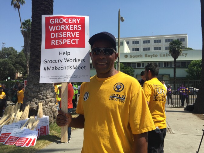 Bobby Shelvin is a meat manager at Ralphs. He has been in the grocery industry for over 38 years. 