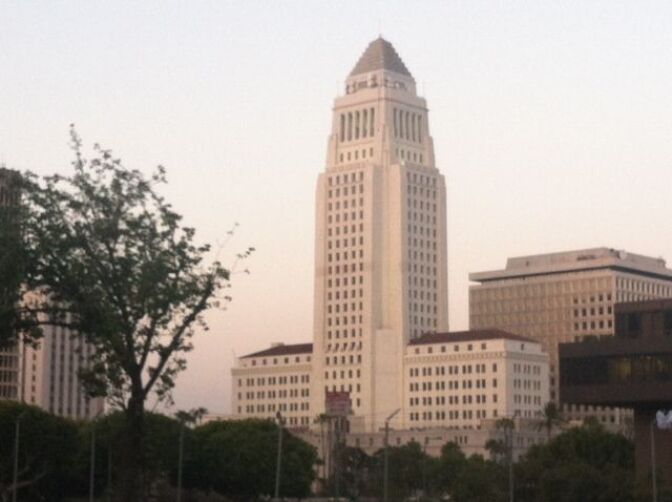 Los Angeles City Hall on May 30, 2012.