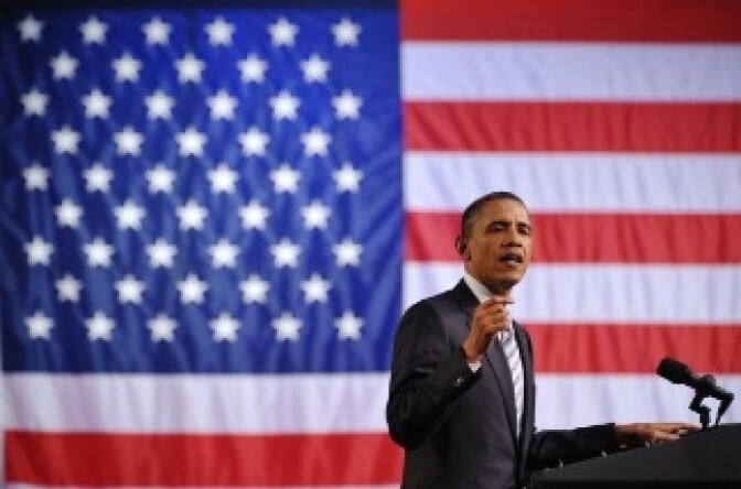 US President Barack Obama speaks during a Democratic fundraiser at the Boston Center for the Arts May 18, 2011.