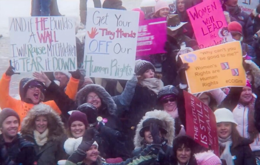 The Women's March in 2017 inspired a rally at the Sundance Film Festival where speakers addressed a wide range of issues, including equality in the movie industry. 