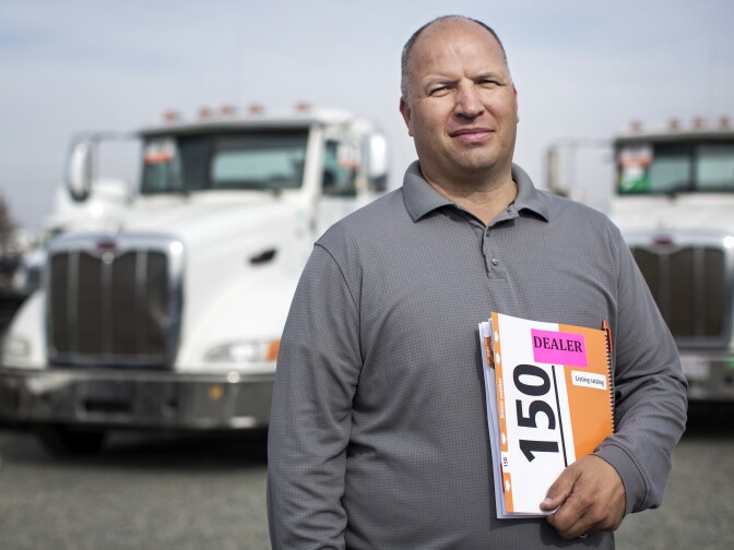Richard Newall is a used truck dealer in Fontana. Newall sold one of his three liquified natural gas trucks at Ritchie Bros. Auctioneers in Perris, Calif. on Friday, Dec. 9, 2016. “There’s no market. I’m in the resale market and I can’t sell these trucks,” Newall says.