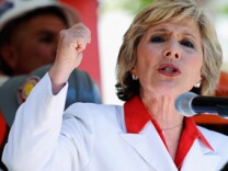 Barbara Boxer, at a rally in Los Angeles on Aug. 13.