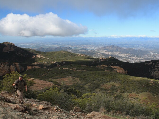 The view from the Sandstone Peak trail in the Santa Monica Mountains.