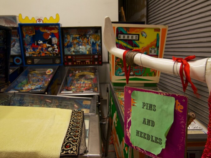 Bedrock L.A. also hosts Los Angeles Pinball League and stores their collection of pinball machines.