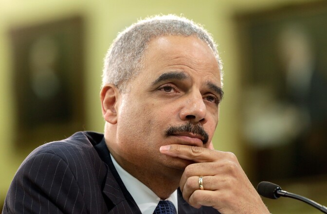 U.S. Attorney General Eric Holder testifies before the House Appropriations Committee on Capitol Hill April 18, 2013 in Washington, DC. The committee heard testimony from Holder on the topic of the fiscal year 2014 Justice Department budget request. 