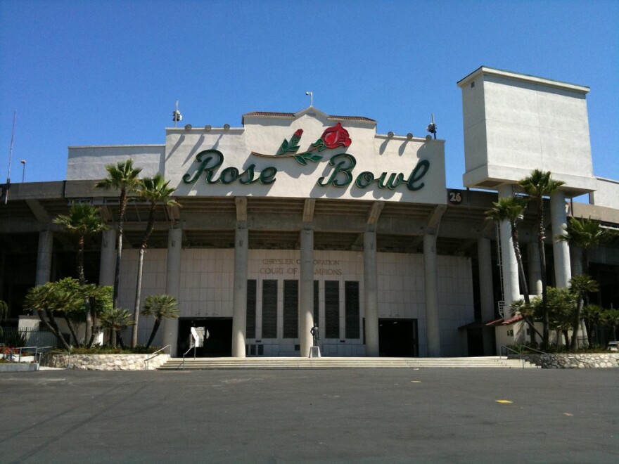 The Rose Bowl in Pasadena.