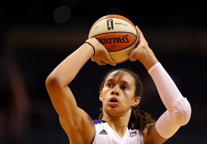 Brittney Griner #42 of the Phoenix Mercury prepares to take a free throw shot against Japan during the preseason WNBA game at US Airways Center on May 19, 2013 in Phoenix, Arizona.  NOTE TO USER: User expressly acknowledges and agrees that, by downloading and or using this photograph, User is consenting to the terms and conditions of the Getty Images License Agreement.