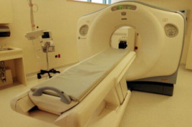 A high-speed Cat Scan at the newly-opened Berenson Emergency Department at Beth Israel Deaconess Medical Center sits empty July 16, 2001 in Boston, Massachusetts.