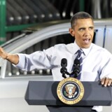 U.S. President Barack Obama delivers a speech at the Chrysler Jefferson North Assembly Plant July 30, 2010 in Detroit, Michigan.