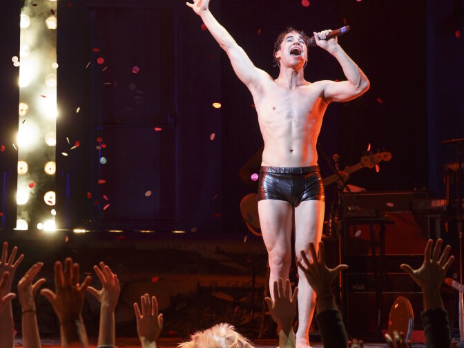 Darren Criss stars as Hedwig in "Hedwig & the Angry Inch," at the Pantages Theatre.