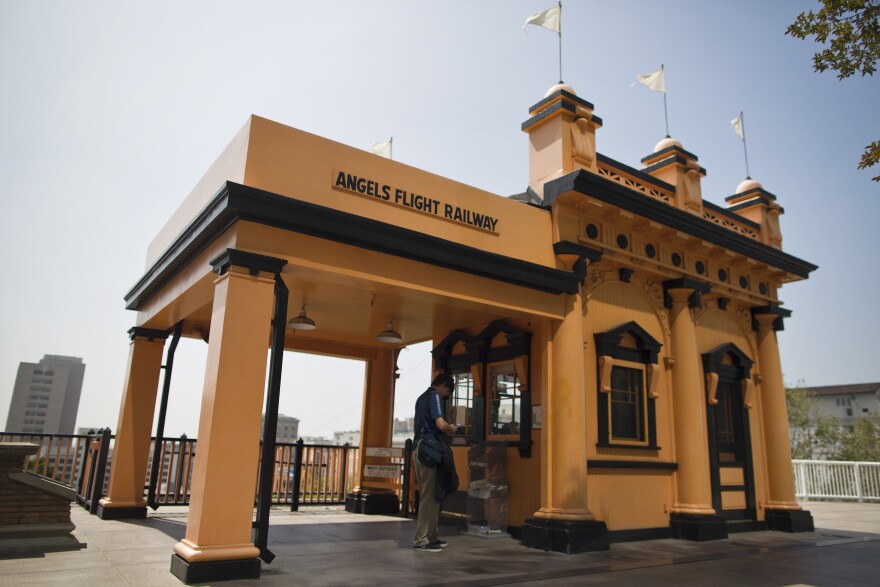 The Angels Flight Railway has opened and closed several times since it was first built. It was dismantled in 1969 and reopened in 1996 a half-block from its original location on South Hill Street and West 3rd Street.