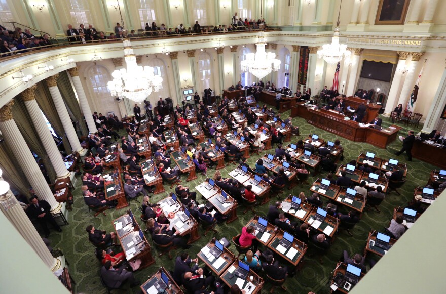 File: The California State Assembly met for an organizational session where lawmakers took the oath of office at the Capitol in Sacramento on Dec. 1, 2014.