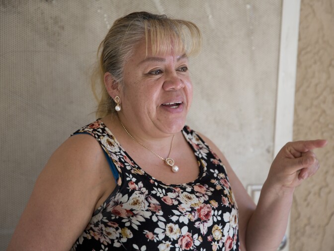 Leticia Martinez at a discussion on the upcoming 2016 elections in Watts on Feb. 10, 2016.