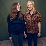 PARK CITY, UT - JANUARY 24:  Actresses Lola Kirke (L) and Greta Gerwig from "Mistress America" pose for a portrait at the Village at the Lift Presented by McDonald's McCafe during the 2015 Sundance Film Festival on January 24, 2015 in Park City, Utah.  (Photo by Larry Busacca/Getty Images)