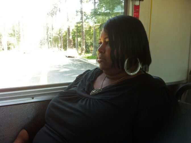 Caretaker Monica Stephens of South L.A. travels the 305 bus line regularly to Westwood.