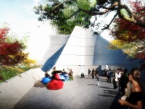 The entrance to the planned 17,000 sq.-foot Korean American National Museum to be built in Koreatown.  