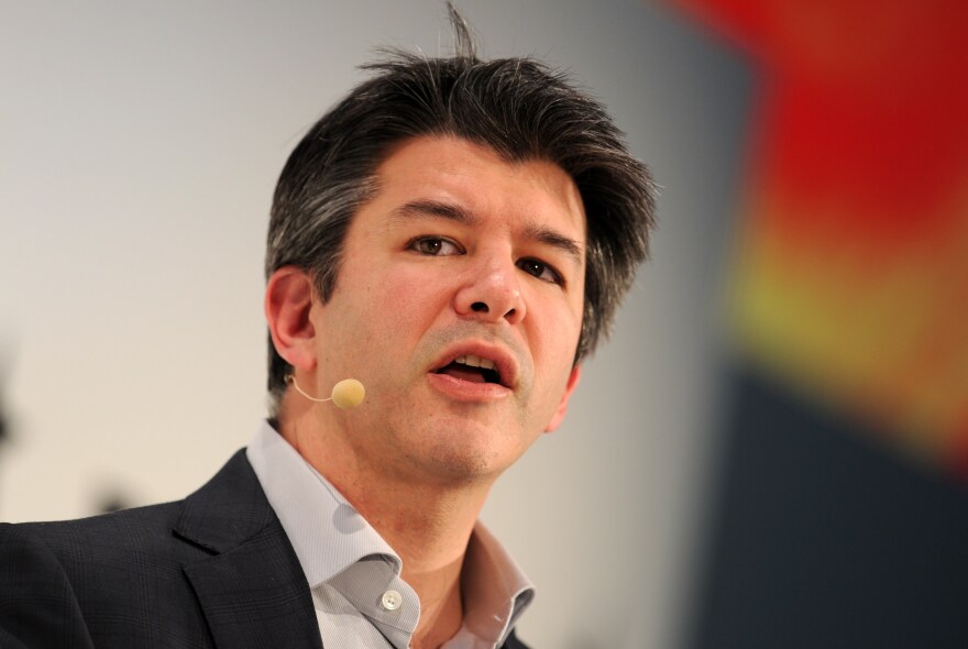 A picture taken on January 18, 2015 shows Travis Kalanick, co-founder of the US transportation network company Uber, speaking during the opening of the Digital Life Design (DLD) Conference in Munich, southern Germany. The car-sharing start-up Uber can create as many as 50,000 jobs in Europe this year as part of a "new partnership" with European cities, its chief executive told at the conference in Munich. AFP PHOTO / DPA / TOBIAS HASE +++ GERMANY OUT        (Photo credit should read TOBIAS HASE/AFP/Getty Images)