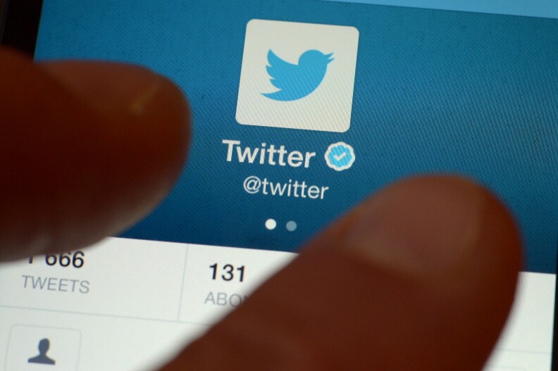 File photo of user on Twitter. 