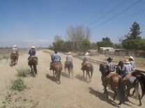 Riding along the San Gabriel River in Los Angeles.