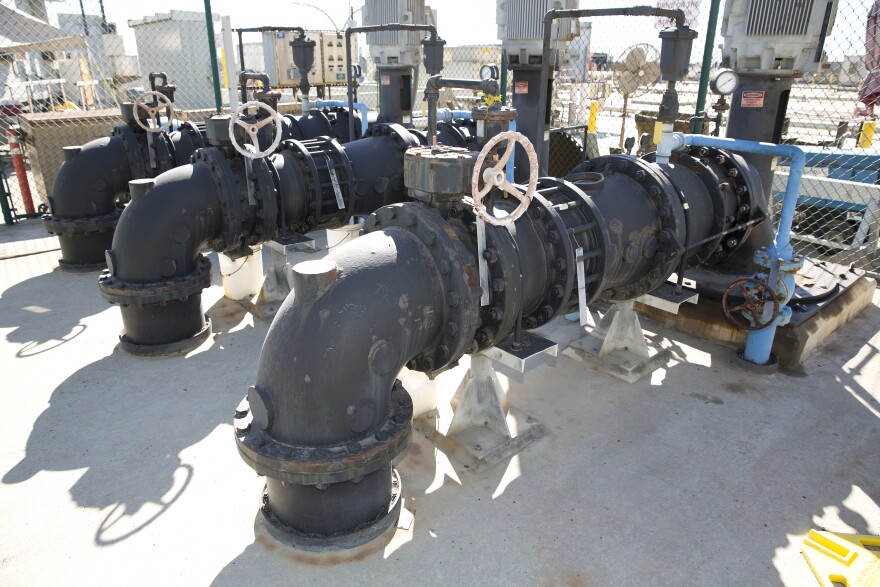 These three storm drain valves at Hyperion Water Reclamation Plant are meant to send stormwater that flows onto the plant for treatment, but they were not able to process the solid items that got into the storm drain during a sewage line break in 2005.