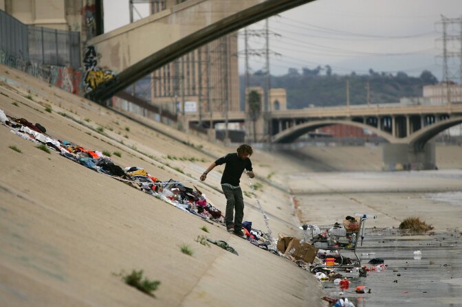 A challenge in Los Angeles County is how to warn and relocate homeless people who are living in river bottoms in the path of El Nino's potential stormwater