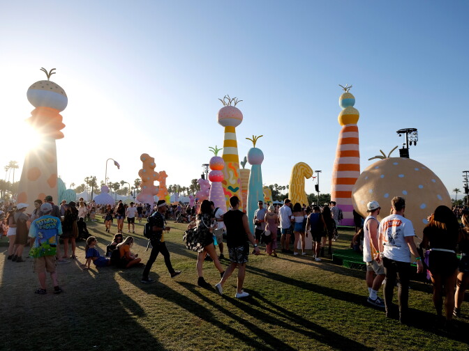 INDIO, CA - APRIL 14:  The "Chiaoza Garden" installation during day 1 of the 2017 Coachella Valley Music & Arts Festival Weekend 1 at the Empire Polo Club on April 14, 2017 in Indio, California.  (Photo by Frazer Harrison/Getty Images for Coachella)