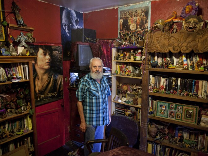 Wendell Jones was facing eviction from his West Hollywood apartment, but fought the eviction and won under a rent control statue. He has lived in this one-bedroom apartment for 20 years.