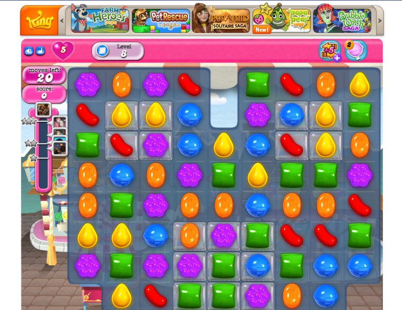Candy Crush screenshot.