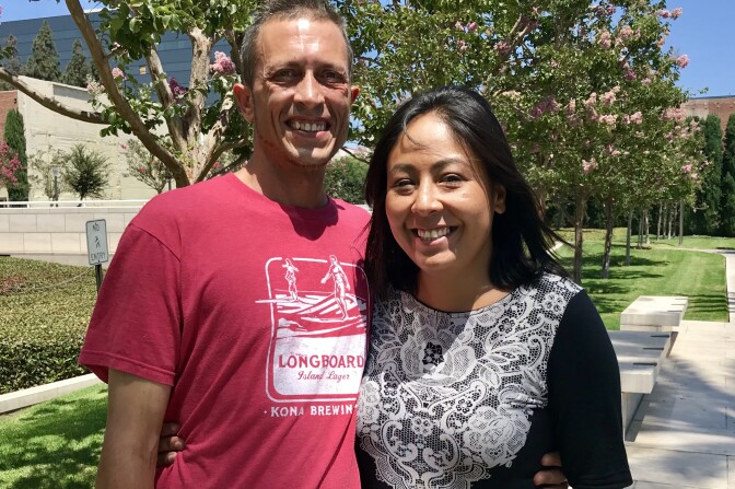 Bejuique Shambow and Bobby Austin had been homeless for nearly three years when they were evicted from the Santa Ana riverbed encampment. Since then, they've been working hard to put their lives back together. 