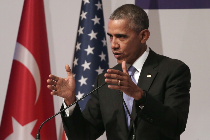 ANTALYA, TURKEY - NOVEMBER 16:  U.S President Barack Obama speaks to the media during his closing press conference on day two of the G20 Turkey Leaders Summit on November 16, 2015 in Antalya, Turkey. World leaders will use the summit to discuss issues including, climate change, the global economy, the refugee crisis and terrorism. The two day summit takes place in the wake of the massive terrorist attack in Paris which killed more than 120 people.  (Photo by Chris McGrath/Getty Images)