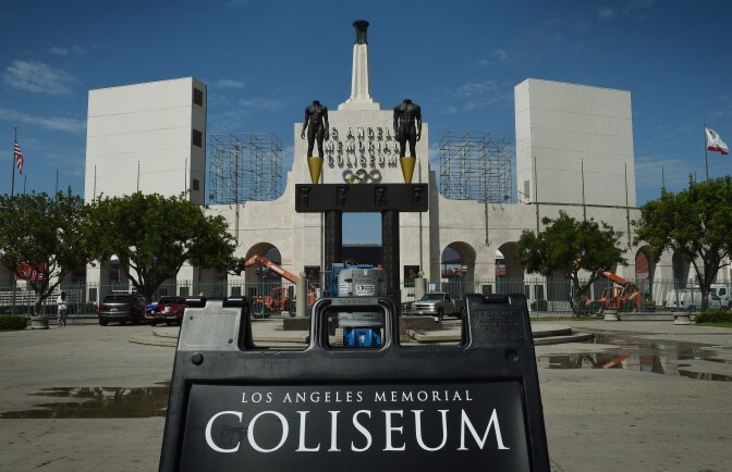 The Los Angeles Memorial Coliseum, as seen on Aug. 26, 2015.