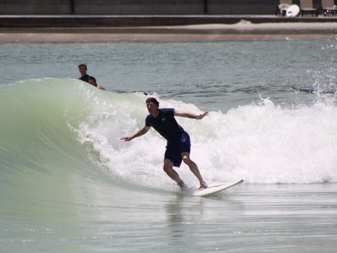 NPR's Jon Hamilton caught a few waves at the BSR Surf Resort this summer, and found they rivaled the ones he surfed in Southern California growing up.
