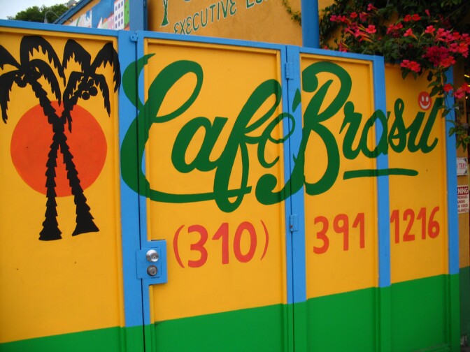 The exterior of Cafe Brasil in Culver City.