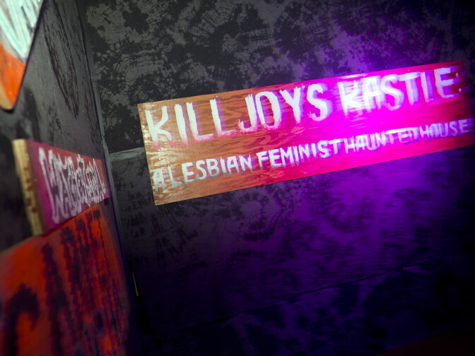 The original KillJoy’s Kastle, by artists Deirdre Logue and Allyson Mitchell, was a one-day haunted house in Toronto. USC's ONE Archives asked the artists to bring the haunted house to Los Angeles.