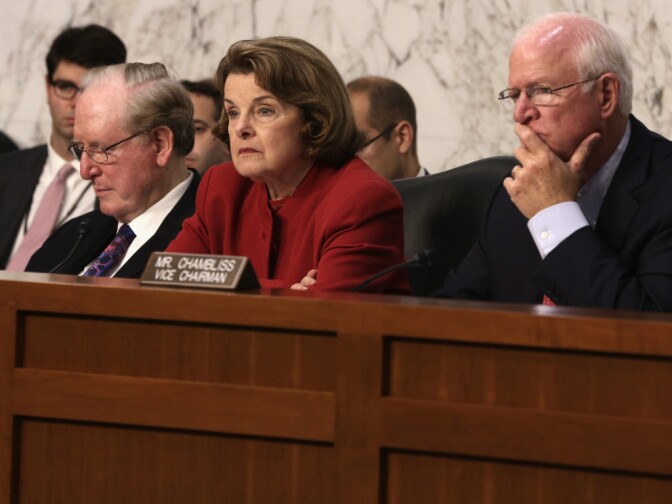 Senate Intelligence Committee chair Sen. Dianne Feinstein (D-CA) during a hearing in September on Capitol Hill.