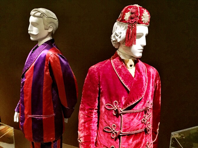 In Victorian England, rich men went to their man caves and smoked in rich, colorful costumes like these.