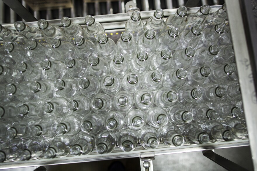 Hot sauce is bottled at Tapatio Foods in Vernon on Thursday morning, Jan. 14, 2016.
