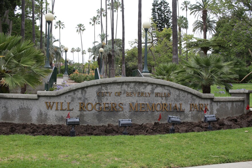 Beverly Hills has kept its outdoor parks and tourist attractions, like Will Rogers Memorial Park, mostly verdant during the drought, instead pushing for conservation in home landscaping, where more water is used, July 8, 2015.