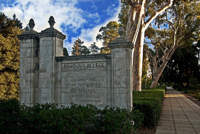 Forbes.com ranked Pomona College second in the nation after Stanford. 