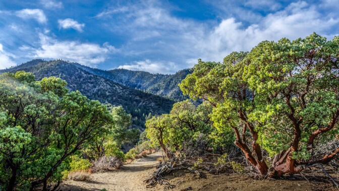 The Devil's Punchbowl in the mountains of Los Angeles County. 